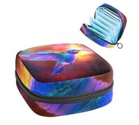 Anna Cowper Period Bag Sanitary Napkin Storage Bag, Menstrual Pad Zipper Bag Portable Feminine Care Tampon Bags for Women Girl Daily Use Outdoor Travel, Hummingbird