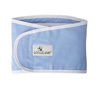 Anna & Eve® Baby Swaddle Strap for Newborns and Infants - 100% Cotton, No Overheating - The Original Arms Only - Adjustable Large Size Swaddle, Fits Chest 16" to 20.5" - Blue