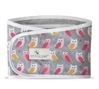 Anna & Eve - Swaddle Strap, Adjustable Arms-Only Baby Swaddle, 100% Cotton, Prevents Overheating - Large Size Fits Chest 16 to 20.5 - Owls Grey/Pink