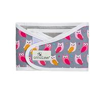 Anna & Eve Swaddle Strap Small Owls Grey/Pink