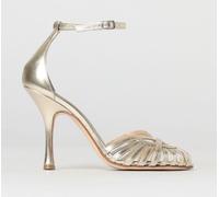 ANNA F. Laminated Leather Sandal - Size: 41 - female