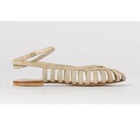 ANNA F. Laminated Leather Sandals - Size: 37 - female