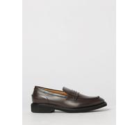 ANNA F. Smooth Leather Penny Loafers with Raised Apron Toe - Size: 37 - female