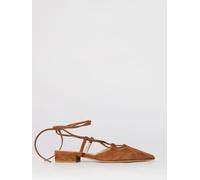 ANNA F. Suede Ballerina Flats - Size: 38 - female