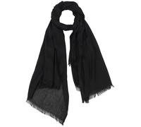 Anna-Kaci Lightweight Solid Cotton Linen Scarf Large Long Gauze Beach Wrap Shawl 78 x 39 Inches- One Size Fits Most, Black