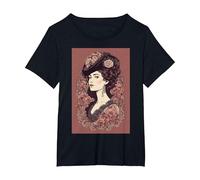 Anna Karenina - Tolstoy Portrait T-Shirt, Women's Plus, Black, 6X