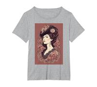 Anna Karenina - Tolstoy Portrait T-Shirt, Women's Plus, Heather Grey, 6X