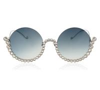 Anna-Karin Karlsson FULL MOON White Gold Women’s Sunglasses Silver Size 56
