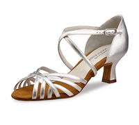 Anna Kern Ladies Dance Shoes 908-50 - Leather Silver - 5 cm [UK 3.5]