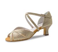 Anna Kern Women´s Dance Shoes 620-50 - Brocade Gold - 5 cm Flare [UK 6]