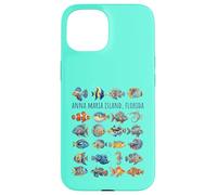 Anna Maria Island Florida Colorful Fish Design Case for iPhone 15