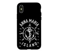 Anna Maria Island Florida Compass Rose Anchor FL Maritime Case for iPhone X/XS