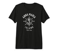 Anna Maria Island Florida Compass Rose Nautical Sailing Premium T-Shirt