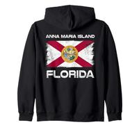 Anna Maria Island Florida Flag Design Zip Hoodie