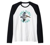 Anna Maria Island Florida Pelican Design Raglan Baseball Tee