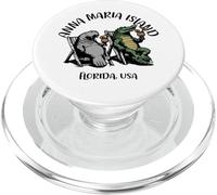 Anna Maria Island Florida USA Funny Manatee Alligator Design PopSockets PopGrip for MagSafe