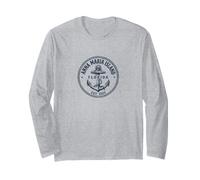Anna Maria Island Florida Vintage Nautical Anchor Design Long Sleeve T-Shirt