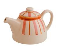 Anna Michelle Ceramic Hand Painted Tea Pot 1200 ml Teapot for Serving Hot Drinks Handmade Stoneware Kettle Brewing Pot Gift for Tea Coffee Lover (Rose)
