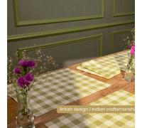 Anna Michelle Designs Checked Cotton Set Of 2 Reusable Placemats Lively Green