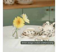 Anna Michelle Designs Scroll 1,200Ml Handmade & Hand Painted Stoneware Teapot Lovable Blue