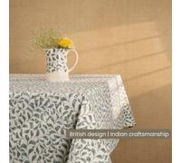 Anna Michelle Designs Scroll Cotton Everyday Reusable Tablecloth Lovable Blue