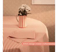 Anna Michelle Designs Striped Cotton Everyday Reusable Tablecloth Beautiful Rose