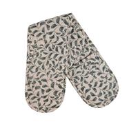Anna Michelle Oven Gloves Heat Resistant Cotton Double Oven Gloves for Cooking Baking Heat Proof Oven Mitts for the Kitchen (Blue)