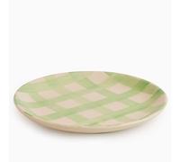 Anna Michelle Side Plates Set of 4 Scratch Resistant Round Hand Painted Ceramic Plates Dinnerware for Kitchen Lunch Dessert Snacks Dishwasher and Microwave Safe (Green, 7 Inch)