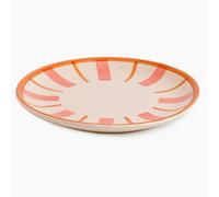 Anna Michelle Side Plates Set of 4 Scratch Resistant Round Hand Painted Ceramic Plates Dinnerware for Kitchen Lunch Dessert Snacks Dishwasher and Microwave Safe (Rose, 7 Inch)
