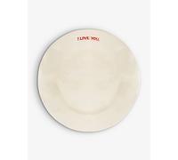 Anna + Nina Anna + Nina I Love You Ceramic Breakfast Plate 22cm White