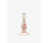 Anna + Nina Anna + Nina Whimsical Rose Earthenware Candleholder Red
