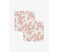 Anna + Nina Anna + Nina Whimsical Rose Set Of Wo Paper Napkins Red