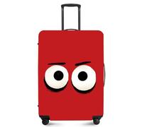ANNA QUEEN Funny Travel Luggage Cover Suitcase Protector Suitcase Cover Anti-Scratch,Stretchable Fit for 18-32Inch Luggage,Travel Bag Cover Washable, Emoticons-Red, L(fits 26-28Inch suitcase), For