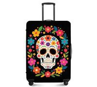 ANNA QUEEN Funny Travel Luggage Cover Suitcase Protector Suitcase Cover Anti-Scratch,Stretchable Fit for 18-32Inch Luggage,Travel Bag Cover Washable, SKull, S(fits 18-21inch suitcase), For Travel
