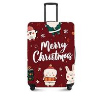 ANNA QUEEN Halloween Travel Luggage Cover Suitcase Protector Suitcase Cover Anti-Scratch,Stretchable Fit for 18-32Inch Luggage,Travel Bag Cover Washable, Merry Christmas, XL(fits 29-32Inch suitcase