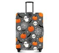 ANNA QUEEN Halloween Travel Luggage Cover Suitcase Protector Suitcase Cover Anti-Scratch,Stretchable Fit for 18-32Inch Luggage,Travel Bag Cover Washable, Halloween Pumpkin, L(fits 26-28Inch suitcase