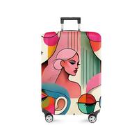ANNA QUEEN Suitcase Cover for 18-32Inch Luggage, Durable Polyester with Elastic Hem, Universal Fit for Most Suitcases, #9, L(fits 26-28Inch suitcase)