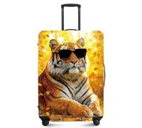 ANNA QUEEN Travel Luggage Cover,Suitcase Protector-Stretchable&Anti-Scratch Travel Bag Cover,Washable Durable Protects from Scratches,Dirt,and Damage, Cool Tiger, S(fits 20-22inch suitcase), Casual
