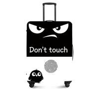 ANNA QUEEN Travel Luggage Cover,Suitcase Protector-Stretchable&Anti-Scratch Travel Bag Cover,Washable Durable Protects from Scratches,Dirt,and Damage, Don't Touch, M(fits 24-26Inch suitcase)