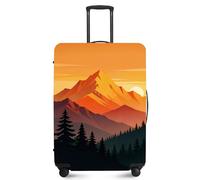 ANNA QUEEN Travel Luggage Cover,Suitcase Protector-Stretchable&Anti-Scratch Travel Bag Cover,Washable Durable Protects from Scratches,Dirt,and Damage, Sunset Mountain Forest, S(fits 20-22inch suitcase