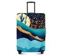 ANNA QUEEN Travel Luggage Cover,Suitcase Protector-Stretchable&Anti-Scratch Travel Bag Cover,Washable Durable Protects from Scratches,Dirt,and Damage, Indigo Desert Night, L(fits 28-30Inch suitcase