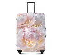 ANNA QUEEN Travel Luggage Cover,Suitcase Protector-Stretchable&Anti-Scratch Travel Bag Cover,Washable Durable Protects from Scratches,Dirt,and Damage, Pink Peony Flower, S(fits 20-22inch suitcase)
