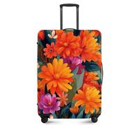 ANNA QUEEN Travel Luggage Cover,Suitcase Protector-Stretchable&Anti-Scratch Travel Bag Cover,Washable Durable Protects from Scratches,Dirt,and Damage, Boho Floral, S(fits 20-22inch suitcase)