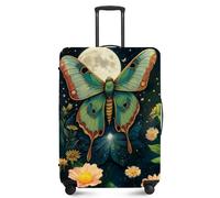 ANNA QUEEN Travel Luggage Cover,Suitcase Protector-Stretchable&Anti-Scratch Travel Bag Cover,Washable Durable Protects from Scratches,Dirt,and Damage, Mystical Luna Moth, L(fits 28-30Inch suitcase