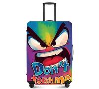 ANNA QUEEN Travel Luggage Cover Suitcase Protector Suitcase Cover Anti-Scratch,Stretchable Bag Cover Washable Durable Polyester with Elastic Hem with Zipper Closure, Angry - Don't touch me, XL(fits 32