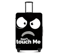 ANNA QUEEN Travel Luggage Cover Suitcase Protector Suitcase Cover Anti-Scratch,Stretchable Bag Cover Washable Durable Polyester with Elastic Hem with Zipper Closure, Don't Touch Me - Black, M(fits 24