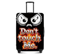 ANNA QUEEN Travel Luggage Cover Suitcase Protector Suitcase Cover Anti-Scratch,Stretchable Bag Cover Washable Durable Polyester, Don't touch me - Black and angry, XL(fits 32-34Inch suitcase)