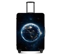 ANNA QUEEN Travel Luggage Cover Suitcase Protector Suitcase Cover Anti-Scratch,Stretchable Bag Cover Washable Durable Polyester, Earth-Starry Sky, S(fits 20-22inch suitcase)