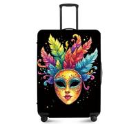 ANNA QUEEN Travel Luggage Cover Suitcase Protector Suitcase Cover Anti-Scratch,Stretchable Bag Cover Washable Durable Polyester with Elastic Hem with Zipper Closure, Cartoon woman avatar, XL(fits 32