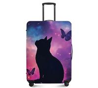 ANNA QUEEN Travel Luggage Cover Suitcase Protector Suitcase Cover Anti-Scratch,Stretchable Fit for 18-32Inch Luggage,Travel Bag Cover Washable Durable Polyester with Elastic Hem with Zipper Closure